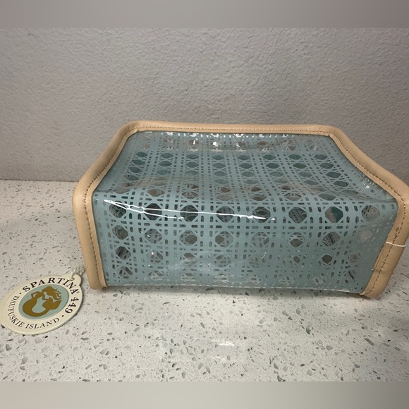 Spartina 449 Aqua and Beige Cosmetic Case - Picture 9 of 9